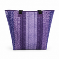 Dark Purple Quilted Cotton Tote Bag - Iron Lanterns