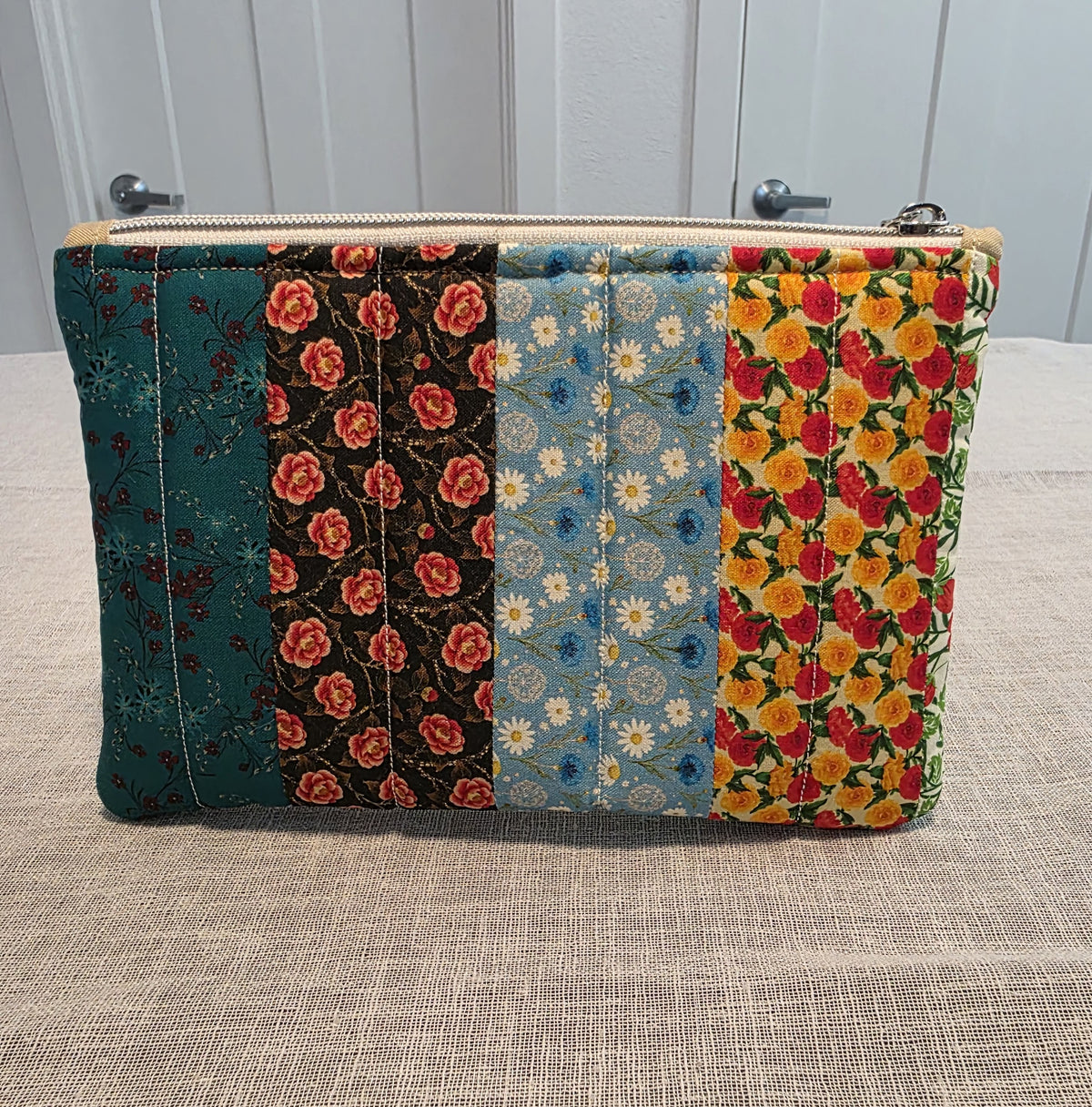 Multicolor Zipper Pouch 8.5"L x 6"W x 0.75"H