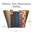 Multicolor Quilted Cotton Tote Bag - Northern Wildflowers Collection