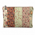 Purple & Green Zipper Pouch 8.5"L x 6"W x 0.75"H