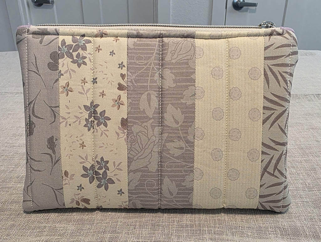Yellow and Purple Zipper Pouch 8.5"L x 6"W x 0.75"H