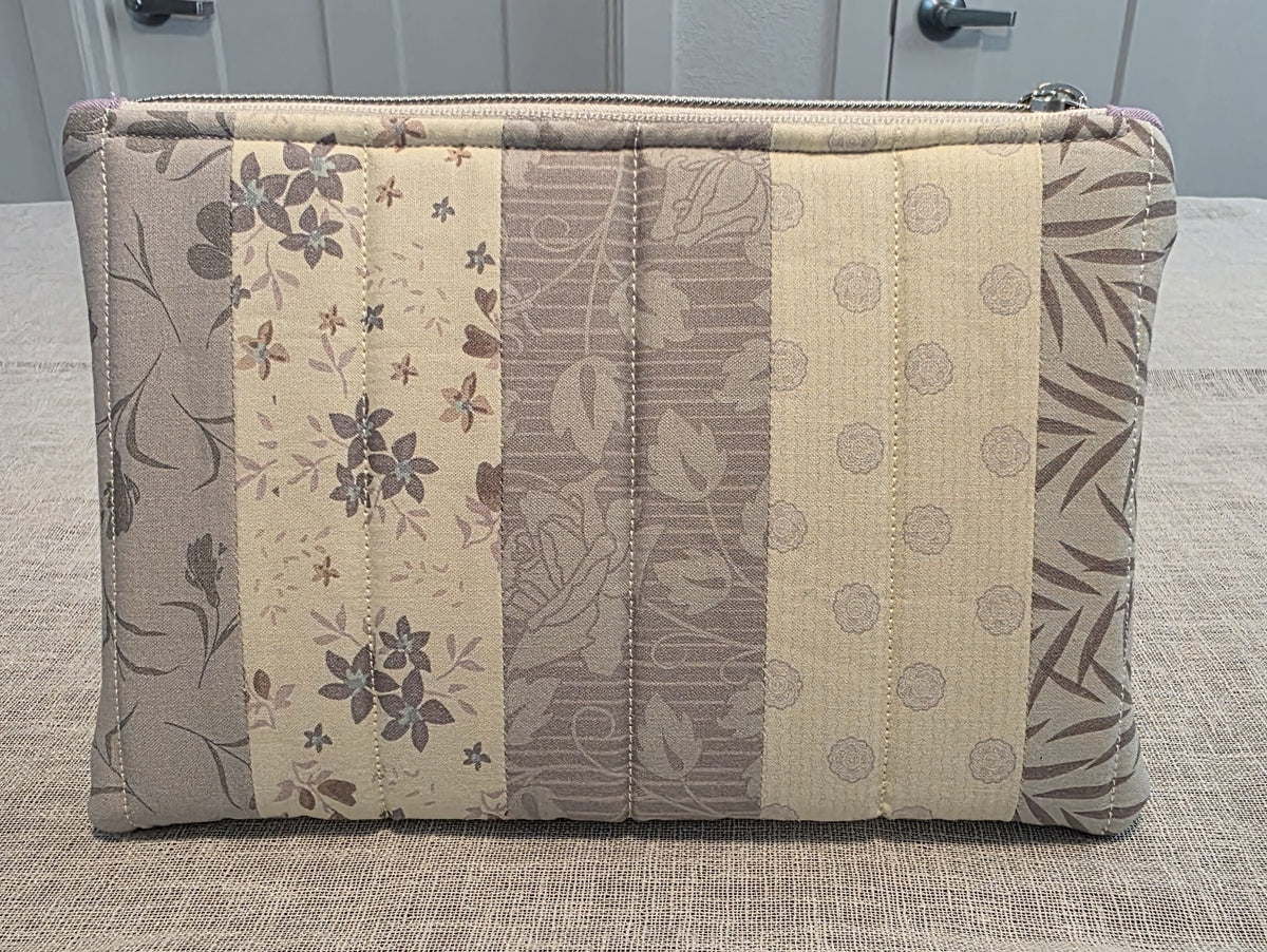 Yellow and Purple Zipper Pouch 8.5"L x 6"W x 0.75"H