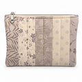 Yellow and Purple Zipper Pouch 8.5"L x 6"W x 0.75"H