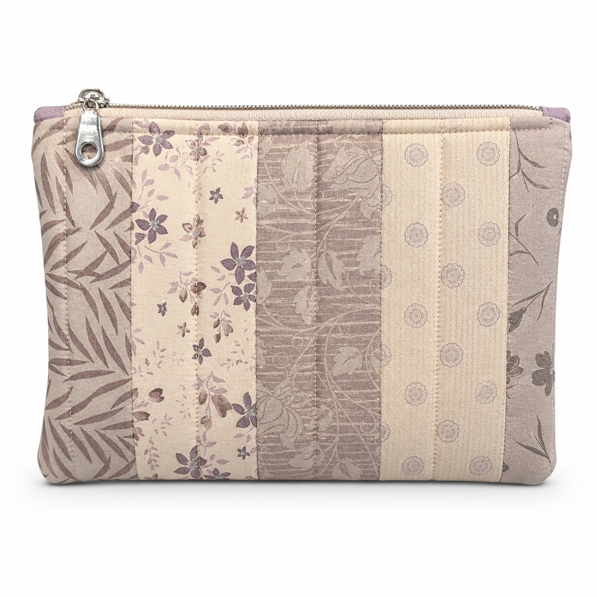 Yellow and Purple Zipper Pouch 8.5"L x 6"W x 0.75"H